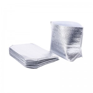 Disposable Thermal Insulated Box Liners pouch bakeng sa Cold Chain Packaging Prep meal pizza e futhumatsang e paka mokotla oa mocheso.