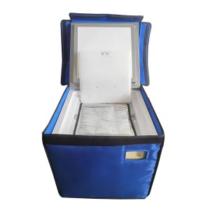 100 liter medicinsk kylbox VPU-material med anpassningsbar bärbar Oxford ytterväska