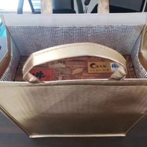 Изолационна торбичка със златен лазерен филм за сладолед |Затваряне с велкро