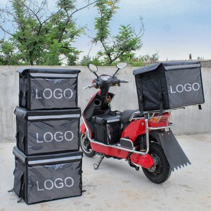 Dviejų sluoksnių motociklo ledo aušintuvas priešpiečių maišelio pristatymo krepšys Picos maišelio maisto pristatymo krepšys
