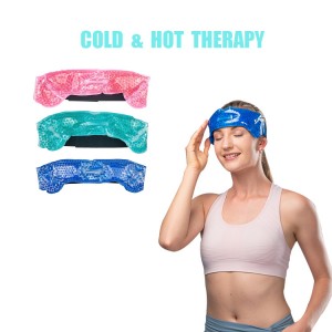 Migraine Ice Pack Headache Ice Pack Wrap Hot Cold Head band Pack Cooling Ice Pack for Headache, Migraine, Pain