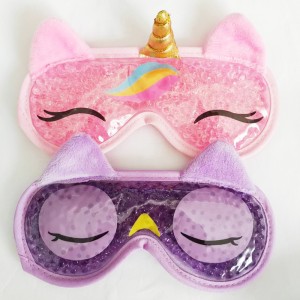 Ice pack factory OEM ice gel eye mask for kids cold  cooling eye mask frozen with plush backing