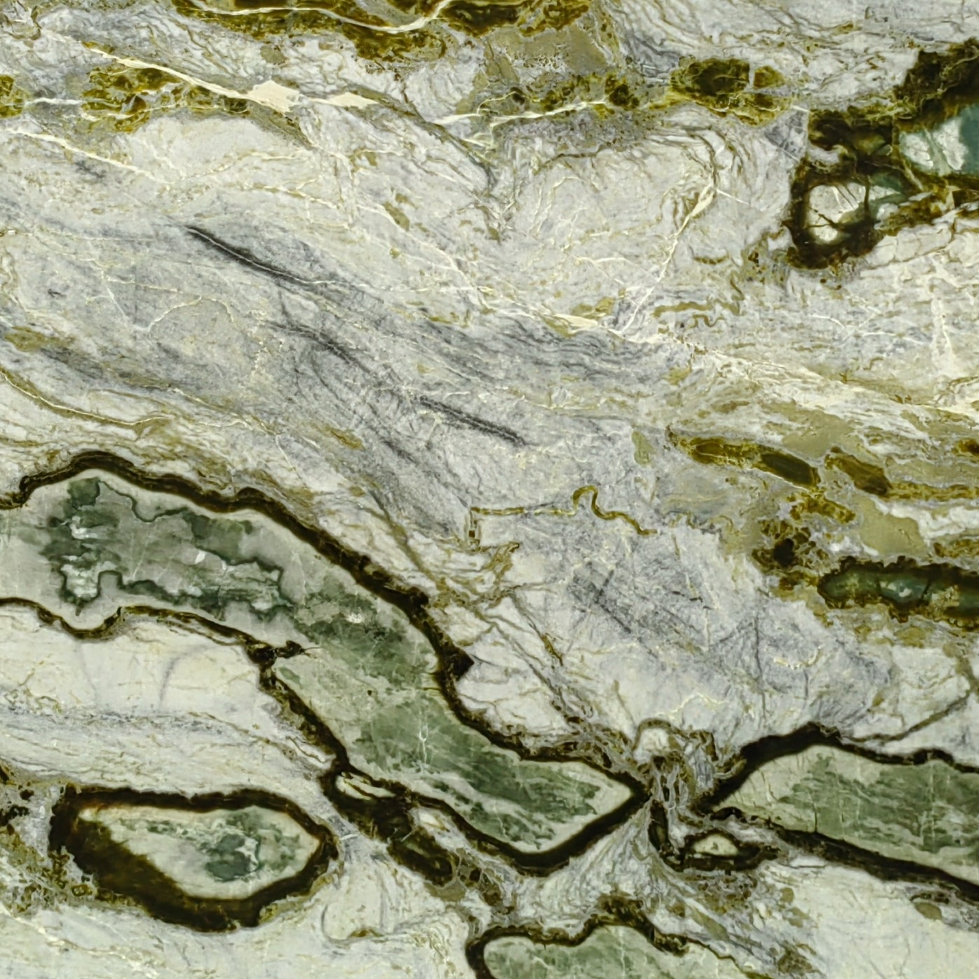 Verde Island naturlig grön marmorsten