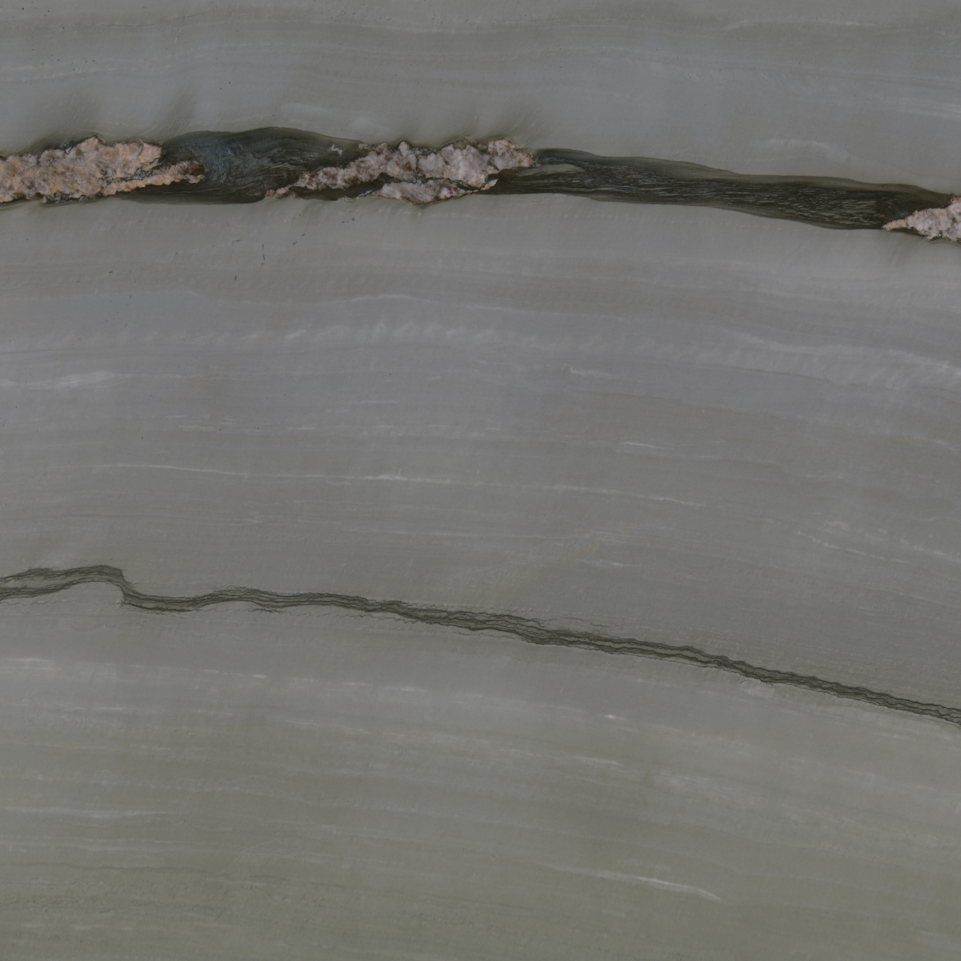 သဘာဝ Metallo ခေတ်ဟောင်း Quartzite မီးခိုးရောင် ဘရာဇီးကျောက်တုံး