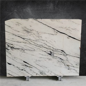 Chinese Oriental Calacatta White Mont Blanc Marble Slab for Project