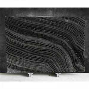 Chinese Zebra Black Silver Wave Marble Blocks