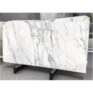 Itālija Calacatta baltais luksusa marmors augstas klases projektam