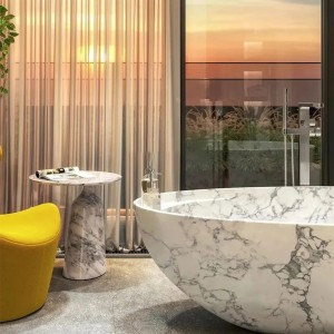 Italië Calacatta White Luxury Marble foar High-end Project