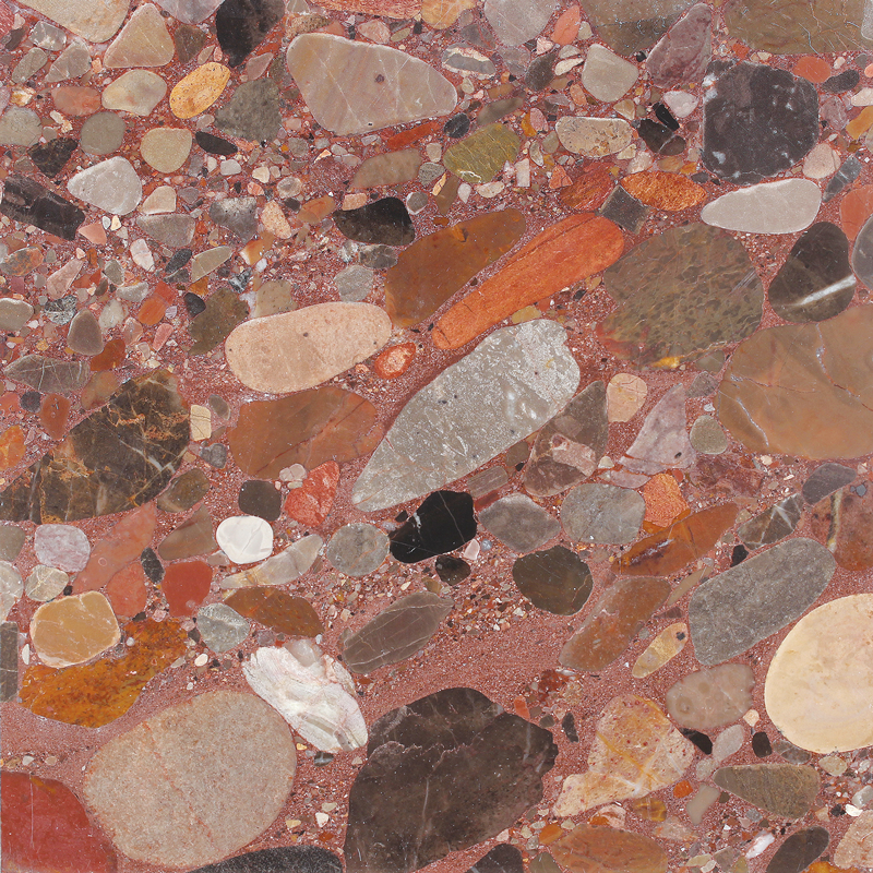Colorful Pearl Marble River Stone Polished for Flooring Tiles Wall