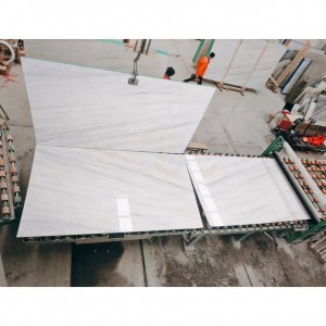 China Natural Dior White Marble Polished Bookmatched Slabs