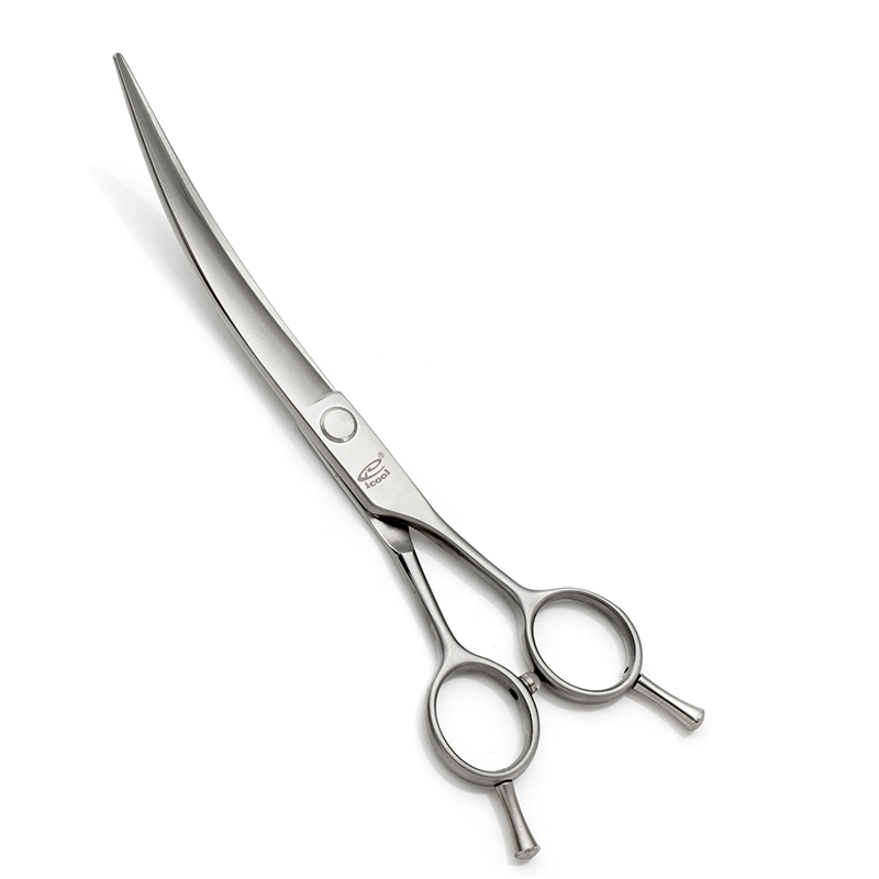 Cheap Discount Dog Grooming Shears Near Me Factories Pricelist - SUS440C Professional Pet grooming Extreme Curved Scissors With 40 Degrees – Icool
