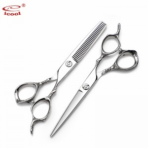 China Wholesale Thinning Shears Men Factories Pricelist - Hot Sell Hair Scissors Set With Engraved Handle – Icool