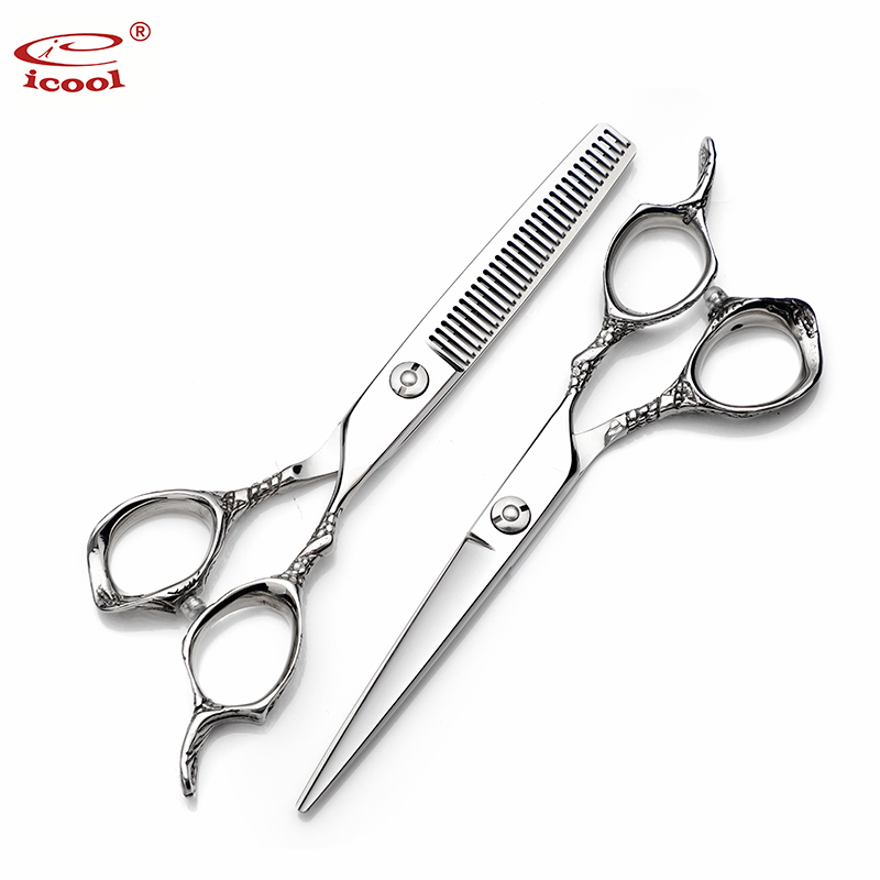 China Wholesale 5.5 Hairdressing Scissors Manufacturers Suppliers - Hot Sell Hair Scissors Set With Engraved Handle – Icool