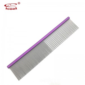 Factory wholesale China Metal Color Pet Comb Pet Grooming for Dogs and Cats with Short or Long Hair