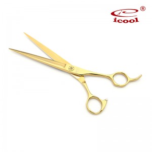 100% Original China 7.25 Inch Gold Flat Blade Pet Scissors