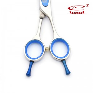 Classical Design Pet Curved Blade Shears With Blue Screw