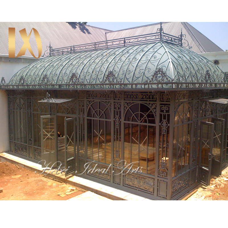Large metal iron wedding decorative gazebo and arch for sale