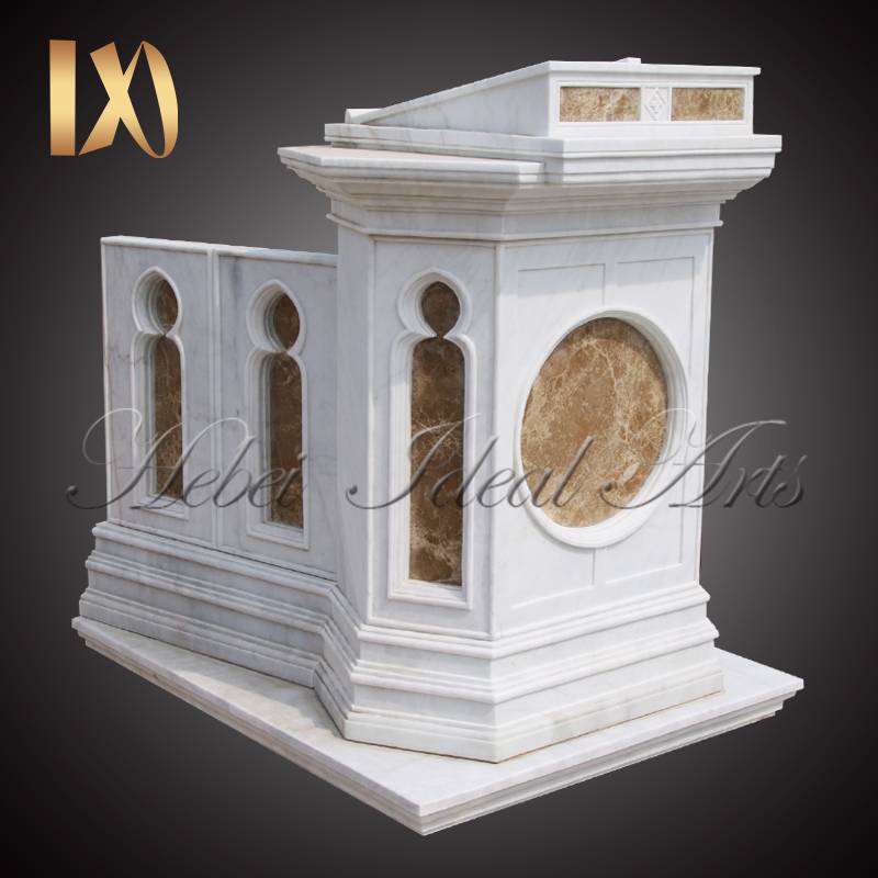 Hand Carving Natural White Marble Church Pulpit for Sale