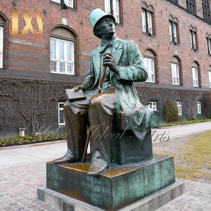 High quality famous bronze Andersen sculpture for outdoor