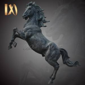 Outdoor jumping large bronze horse statue for sale