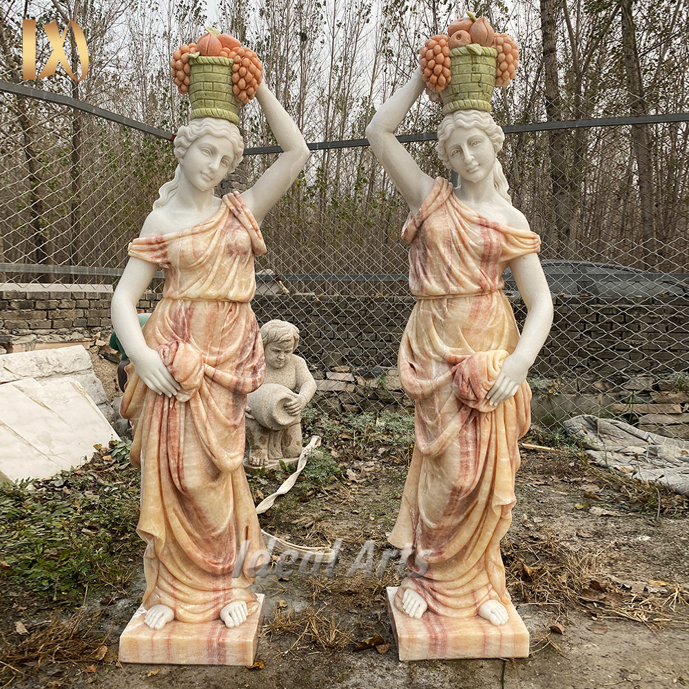Ideal Arts outdoor home decor stone garden life size marble greek woman statues sculptures for sale