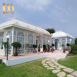 White large custom made outdoor wrought iron gazebo for wedding ceremony for sale