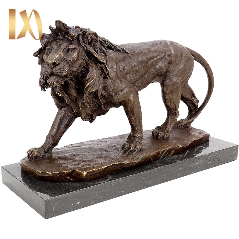 Ideal Arts popular design metal lion brass sculpture lion bronze statues for sell