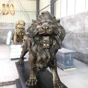 Ideal Arts good quality life size bronze lion sculpture copper lion sculpture for sell