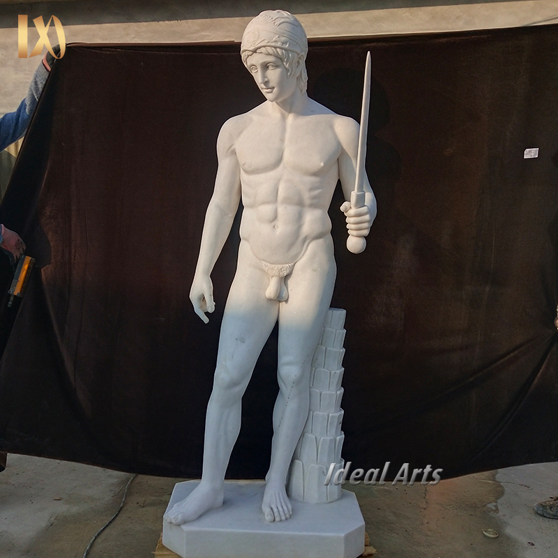 famous outdoor marble greek nude man Ares statues sculpture for sale