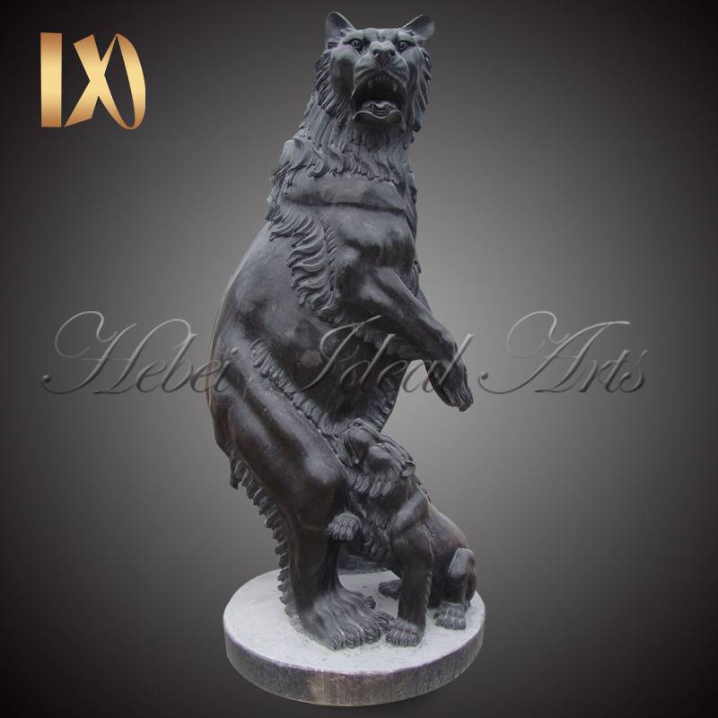 Customized size statue of mother bear and little bear for sale (1)
