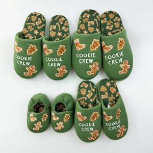 Мавлуди Gingerbread мардон slippers барои калонсолон ва кӯдакон
