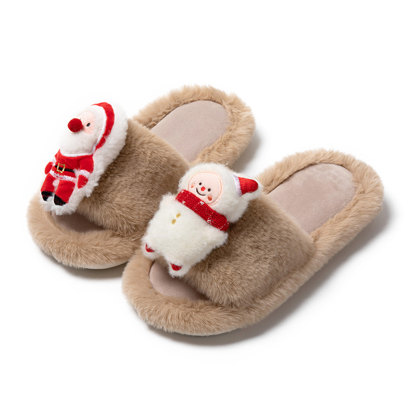 Christmas Open-toe Cotton Shoes 3