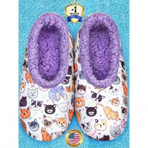 Fuzzy Cat Animal Slippers for Women Cute Animal House Shoes