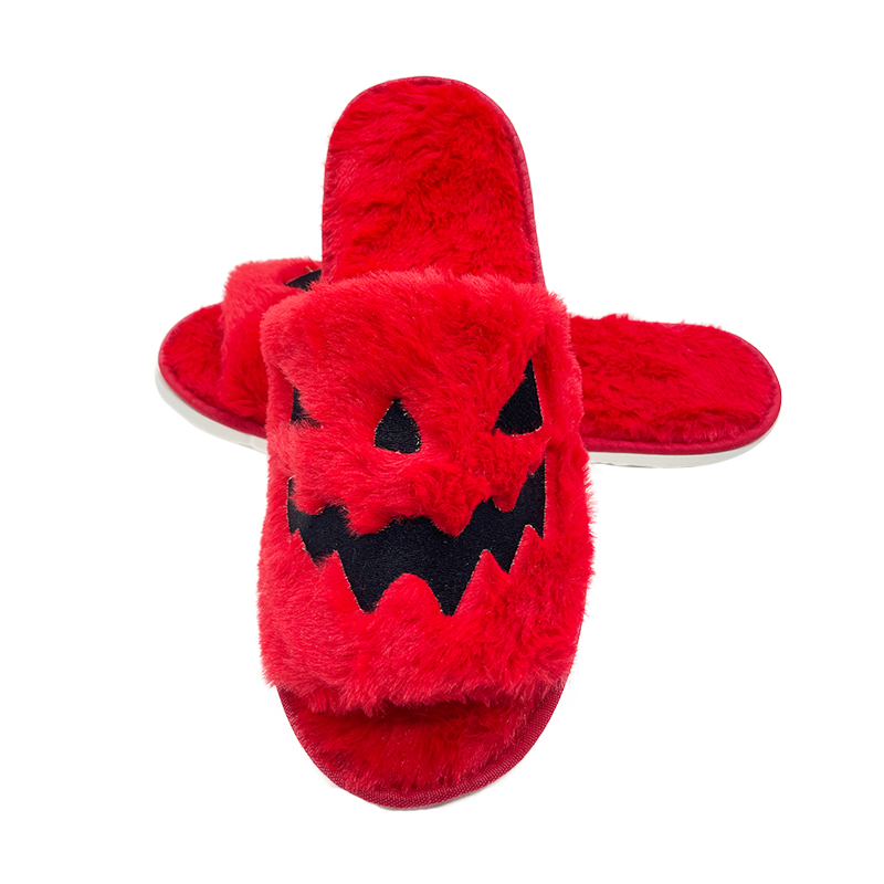 Halloween Pumpkin Devil House Pantofle-červený Doporučený obrázek