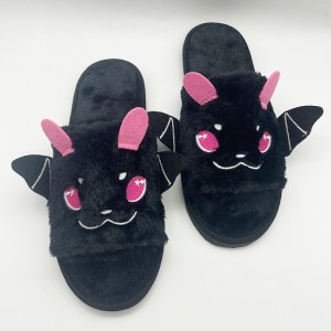 Spooky Slides Halloween Slippers Jack O Lantern Pumpkin Soft Plush Cozy Open Toe Indoor Outdoor Fuzzy Slippers Gifts