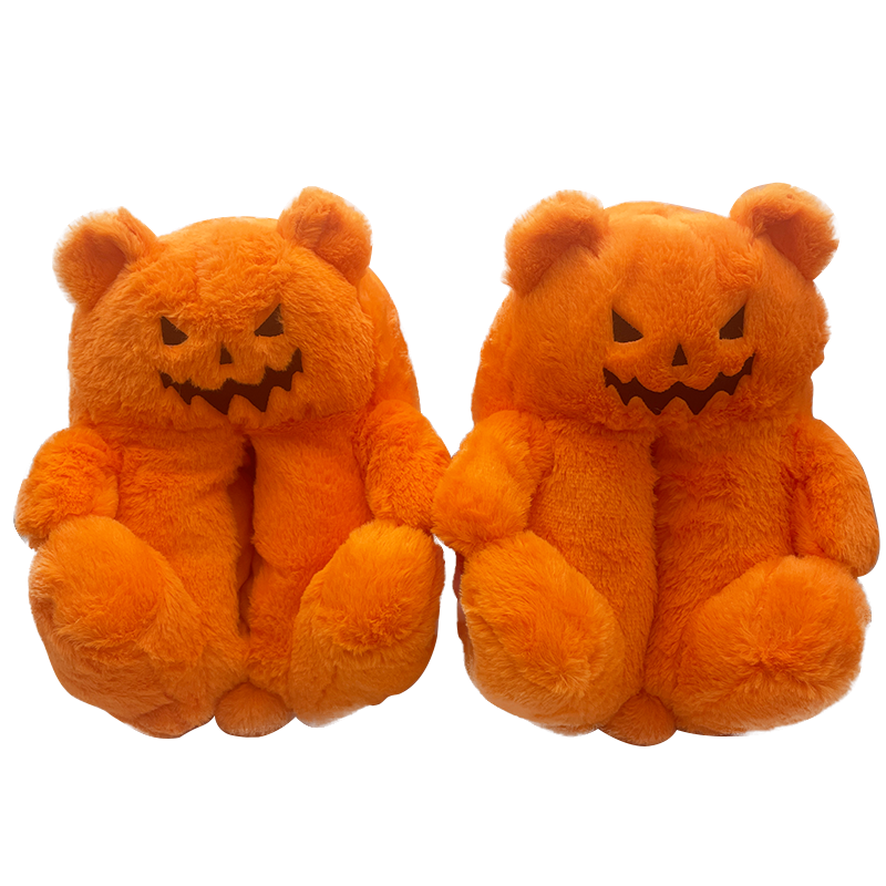 Halloween teddy bear slippers3png