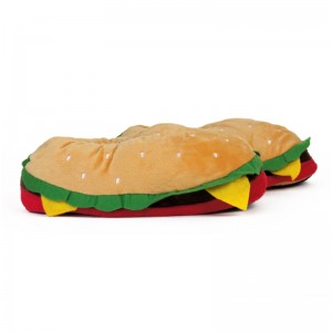 Unisex Factory Cute Hamburger Slippers Funny Animal Plush Toy Slippers Սանդալներ