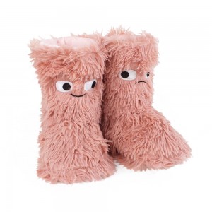 Slippers kuntenti kuntenti Papoċċi Furry Pink Monster