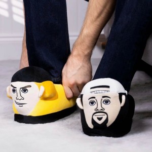 Divertenti pantofole in peluche personalizzate Jay e Silent Bob per uomo e donna