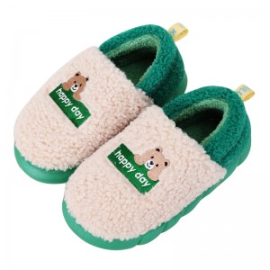 2023 Non-slip noflike katoenen slippers foar pear manlju húshâldlike gestreepte winter binnen sêfte hûsskuon