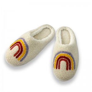 Wholesale Off-white Rainbow House Slippers for Women