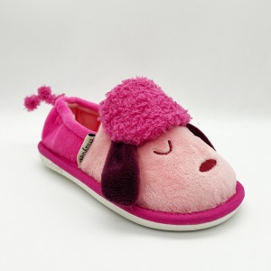 Puppies Furry Shoes Kids Girl Warm Plush Slippers Home Wear Shoes Cute Cartoon Anti-Slip
