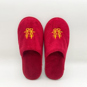 Oriental Double Happiness Wedding Red Slipper Wedding Ceremony Wedding Gifts Closed Toe Cover