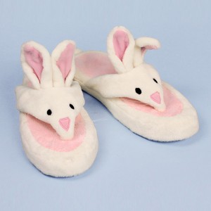 თეთრი და ვარდისფერი Bunny Spa Sandal Flip Flop ქალებისთვის