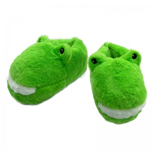 Unisex Factory Cute Frog Slippers Warm Soft Baby Shoes Indoor