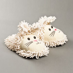 Pantofole da massaggio in peluche Fuzzy Bunny in cotone morbido