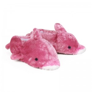 Linda fábrica rosa golfinho animal chinelos casa de animais sapatos