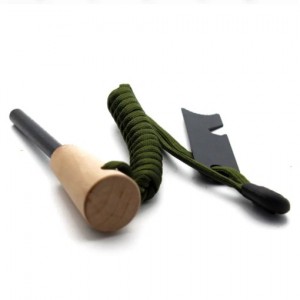 iLOOKLE Colorful Woven Paracord Wood Handle fire starter
