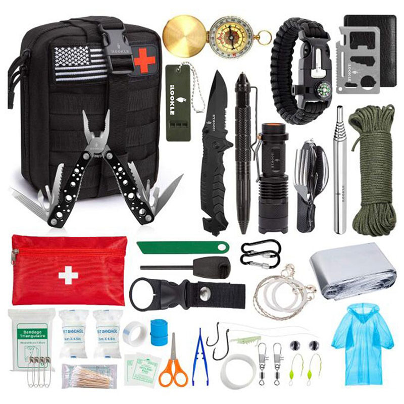 43 in 1 First Aid Kit Survival Gear Kit with Molle Pouch (1)