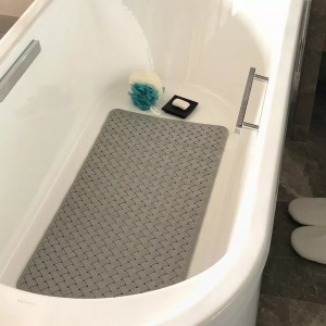 YIDE Square Shower Mat Pvc Skid Resistance Rubber Bath Mat With Drain Hole Water Proof